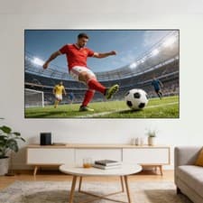 Image of High Reflectivity Metal Projection Screen 16:9 With Black Border For Home