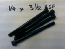 Image of 1/4" X 3 1/2" BSF CAP HEAD SOCKET / ALLEN SCREWS UNBRAKO X 4