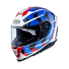 Image of Premier Hyper HP 12 White Blue Red Full Face Motorcycle Crash Helmet