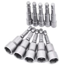 Image of 10 Pcs Magnetic Hexagon Socket, 6-19mm Hex Shank Magnetic Nut Setter Driver, ...