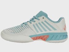 Image of K-Swiss Express Light 3 HB Women's Tennis Shoes - White/Nile Blue/Desert Flower