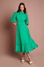 Image of Coast Green Midi Dress Womens Occasion Dresses