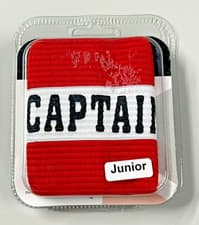 Image of Precision Captains Armband Junior Red White Football / Hockey / Rugby - BNIB