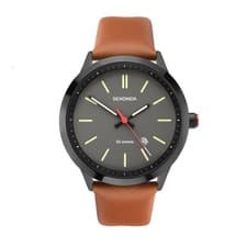 Image of Sekonda Gents 43mm Brown Strap Watch Model 1828 RRP £69.99 Brand New