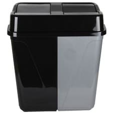 Image of Double Rubbish Waste Separation Bin Recycling. Dual Compartment 100L (2 x 50 L)