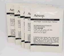 Image of 30x 2ml Aesop Coriander Seed Body Cleanser 60ml total - New & Free P/P !!