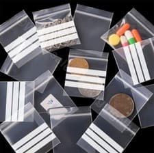 Image of Grip Seal Bags WITH WRITE ON PANEL Resealable Polythene Cheapest Bags Clear Poly