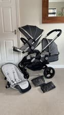 Image of Icandy Peach 4 Double Tandem Twin Pram In Timeless Truffle 🌪️ Refurbished 🌪️