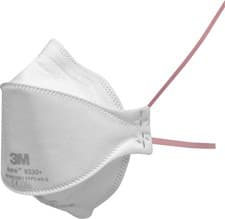 Image of FFP3 Dust Mask 3M Aura 9330+ Unvalved Respirator Face Mask White Pack of 20