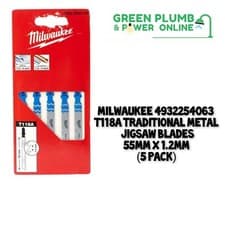 Image of Milwaukee 4932254063 Jigsaw Blades T118A Metal Traditional Cut x 5