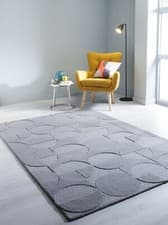 Image of LARGE - EXTRA LARGE THICK PURE WOOL HAND CARVED MODERNO GEOMETRIC PATTERN RUGS