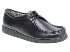 Image of B 157A Men's Coated Leather Apron Para Shoes Textile Lining TR Sole - Black