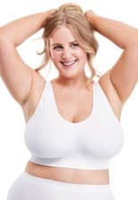 Image of Plus Size Fuller Cup No Wire Soft Comfort Bra Wide Strap Black White + Beige XXL