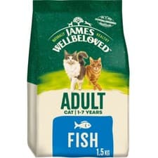 Image of James Wellbeloved Fish & Rice Adult Dry Cat Food - 1.5kg