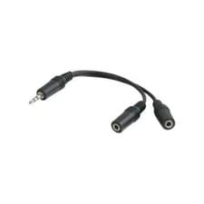 Image of C2G 3.5mm Jack Male To 2x 3.5mm Stereo Plug Female Y-Cable 6 In 15cm Audio Cable