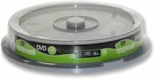 Image of Maxell 16x Speed 4.7GB DVD+R  50-Disk Shrink Wrapped Storage Media - Pack of 10
