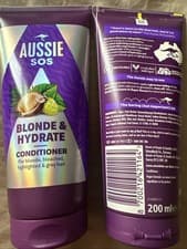Image of 2 x Aussie SOS Blonde & Hydrate Conditioner for Bleached / Grey Hair 200ml