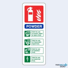 Image of Powder Fire Extinguisher ID Sign