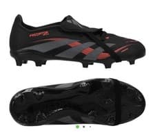Image of adidas Predator League Football Boots Mens Firm Ground  Black Red Fold Uk 9 New