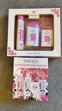 Image of Yardley English Rose gift set x2 Scented Bundle Talc Hand Body Lotion Shower Gel