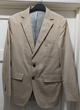 Image of GANT MEN'S SUMMER BEIGE/SAND COTTON BLAZER ~ EUR 48/UK 38 ~ BNWOT ~ RRP £150!