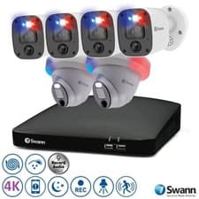 Image of Swann 8-5680 8 Channel DVR Upto 2TB 6x 4K Camera Audio Enforcer Kit 856804MQB2D