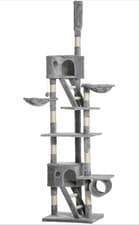 Image of Paw Hutt Cat Scratching Post Activity Centre with Bed and 2 Perches