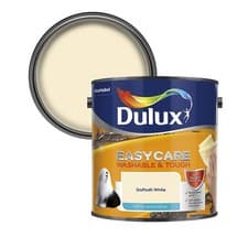 Image of Dulux Paint Easycare Matt 2.5L Daffodil White Emulsion Paint Washable & Tough