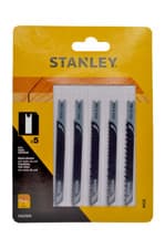 Image of Stanley STA27035-XJ Jigsaw Blades For Cutting Hardwood Softwood HCS Pack of 5