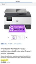 Image of HP OfficeJet Pro 9120e A4 Colour Multifunction Inkjet Printer with HP+ and 3
