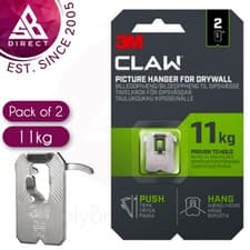 Image of 3M Claw Drywall Picture Hanger│Push & Hang│3PH11-2UKN│Holds 25 Lbs (11kg)│2pk