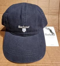 Image of Barbour Cascade Embroidered Logo Baseball Cap in Navy Washed Blue, Onesize - New