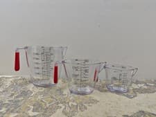 Image of Colourworks CWMJUGSETRED KitchenCraft 3 Piece Measuring Jug Set - Red,18 x 10.4 