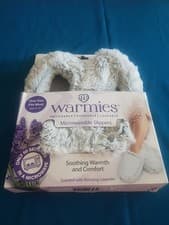 Image of Warmies Women's Microwavable Slipper Boots Marshmallow Gray, Size 6-10 U.S.