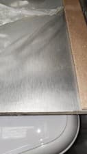 Image of SPLASHWALL BRUSHED SILVER MATT MDF SPLASHBACK 2440MM X 600MM X 9MM (709)