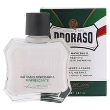 Image of Proraso NEW Moisturising Aftershave Balm Eucalyptus and Menthol - 100ml Green