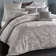 Image of NWT Donna Karan Home Luna Duvet Cover Platinum Glam Luxurious Luxe