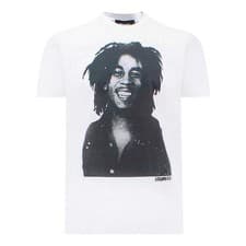 Image of DSquared2 Mens Bob Marley T-ShirtS White  SY843