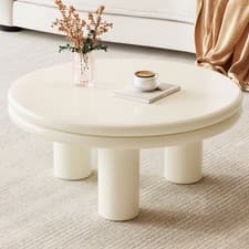 Image of Double layered circular coffee table, modern living room center coffee table