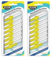 Image of Icon Optim 8's - 2 Packs of 8 Interdental Brushes Size 4 Yellow