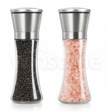 Image of Pepper & Salt Grinder Set Mill Adjustable Stainless Steel Shaker Coarse 1/2/4 pc
