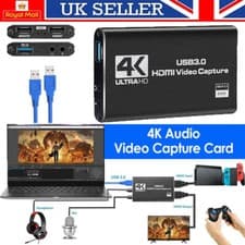Image of UK 4K Audio Video Capture Card To USB 3.0 HDMI Video Capture Device Full HD