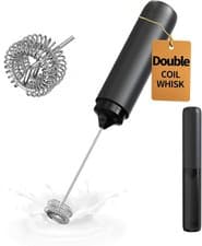 Image of CIRCLE JOY Electric Milk Frother Handheld, Rechargeable Coffee Frother with Dual