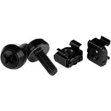 Image of Startech M5 X 12Mm Screws And Cage Nuts 50 Pack Black M5 Mounting Screws & Cage