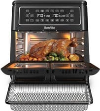 Image of Breville Halo Flexi Digital Dual Air Fryer 11L with Large Mesh Tray - VDF138