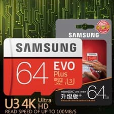 Image of Samsung 64GB Micro SD SDHC Evo+ 100M/s Class 10 U3 Flash Memory Card - UK seller