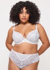 Image of Ann Summers- Sexy Lace Planet Fuller Bust Non Pad Bra -PLUNGE - Size 34F WHITE