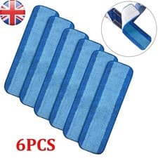 Image of 6Pcs For Bona Flat Mop Replacement Washable Microfiber Mops Pads Floor Cleaning