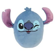 Image of Lilo & Stitch Oval Pillow 1 x Stitch Cushion Blue - 22cm x 16cm