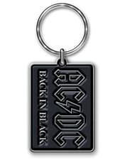 Image of AC/DC Keyring Keychain Back In Black band logo new Official metal One Size